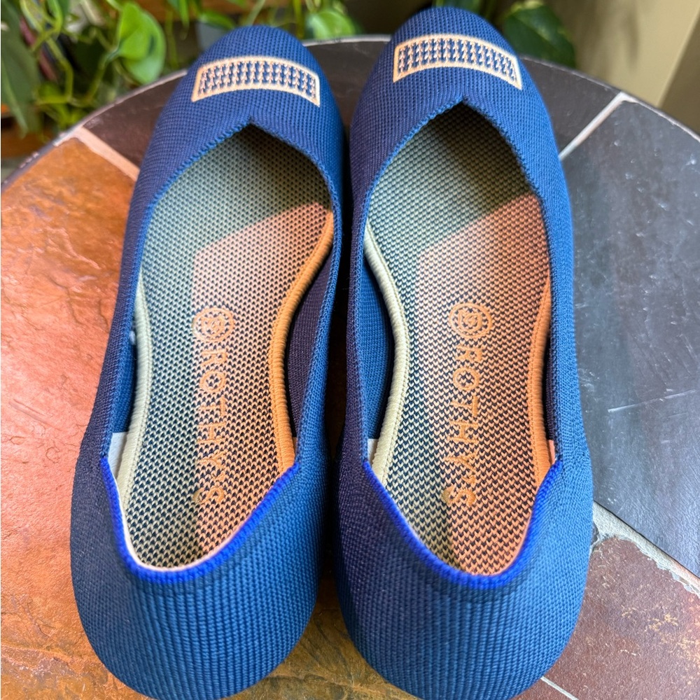 Rothy’s The Flats in Blue Holiday Licorice Women’s Size 9 - Picture 4 of 11
